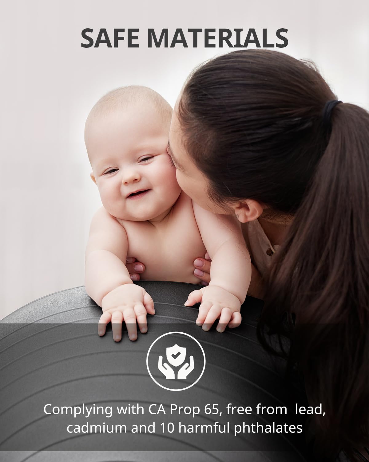 Trideer Yoga Ball Exercise Ball for Working Out, 5 Sizes Gym Ball, Birthing Ball for Pregnancy, Swiss Ball for Physical Therapy, Balance, Stability, Fitness, Office Ball Chair, Quick Pump Included - Image 5