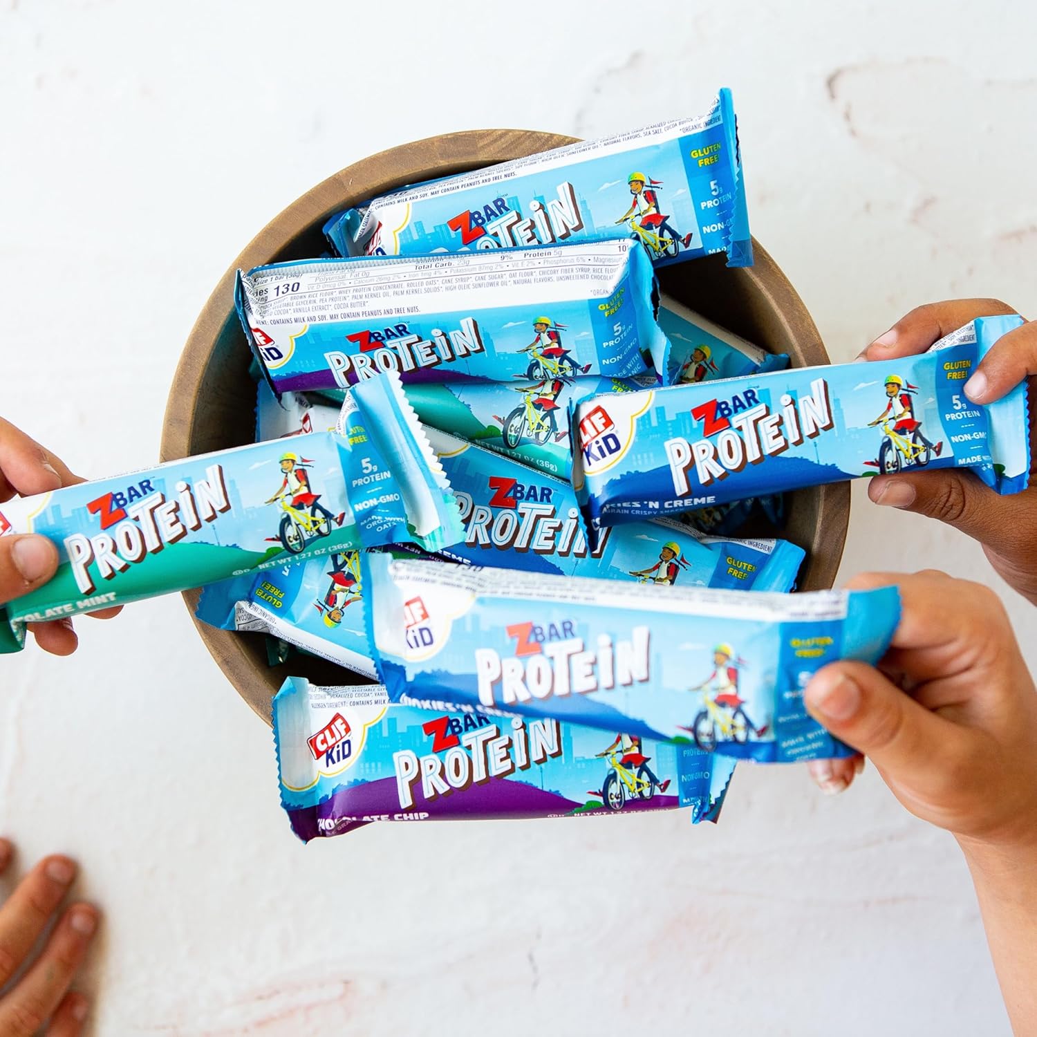 CLIF Kid Zbar and Zbar Protein - Variety Pack - Whole Grain Snack Bars - Made with Organic Oats - Non-GMO - 1.27 oz. (16 Count) - Image 12