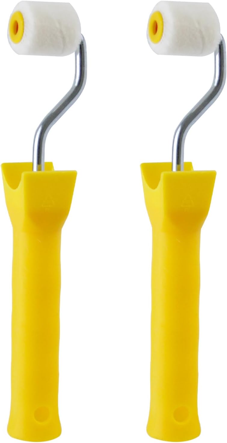 2 Pcs Foam Paint Roller Mini Paint Rollers for Touch up Trim Edge or Corner Extra Small Paint Wool Brushes Tiny Painting Tool for Professional Painting Results 1 Inch Roller - Image 2