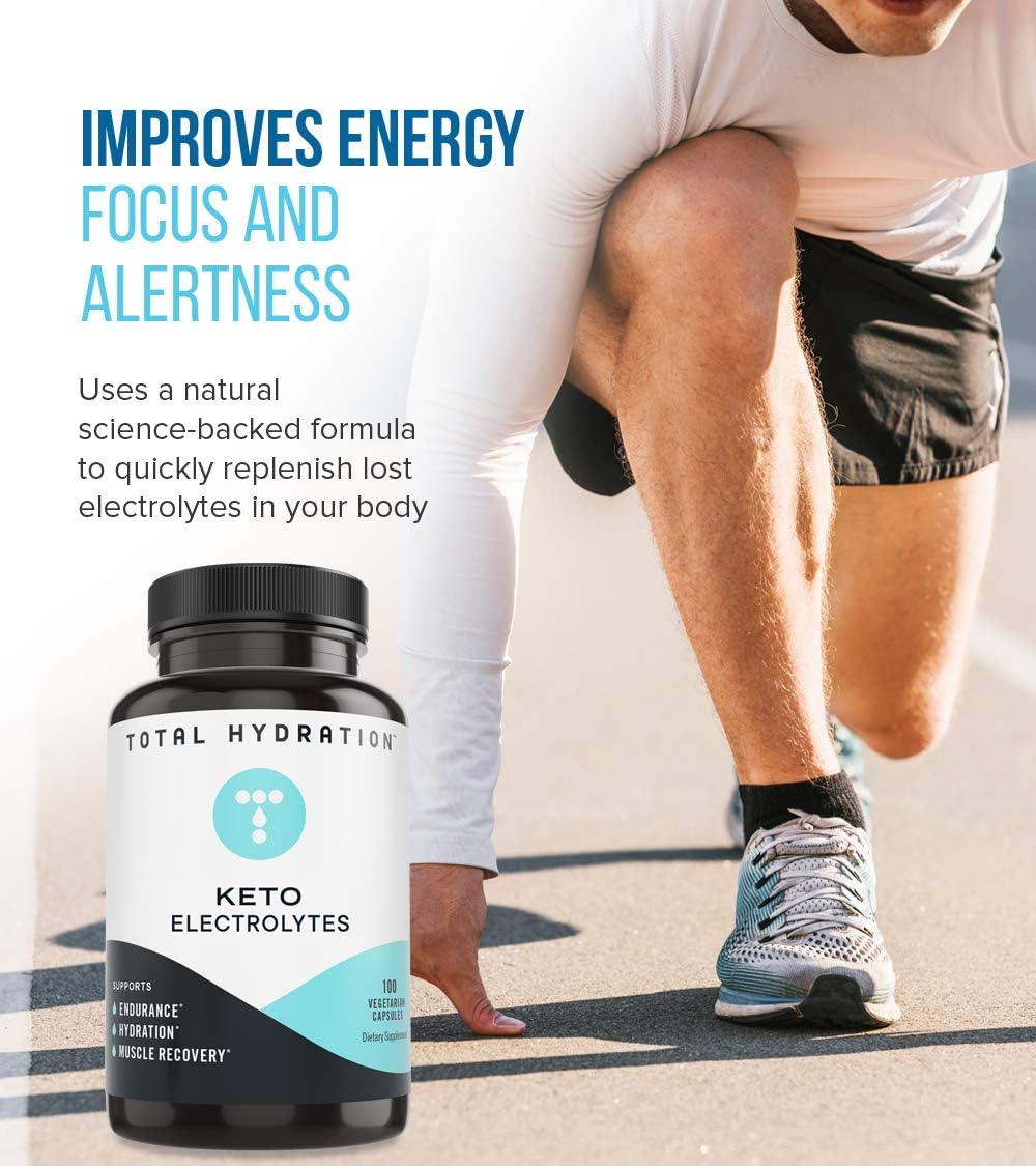 Keto Electrolyte Pills, Hydration and Endurance Supplement with Magnesium, Calcium, Sodium, Potassium, & Chloride (100ct) - Image 4