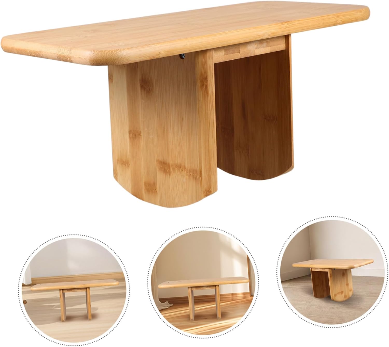 Zerodeko Wooden Meditation Bench Kneeling Chair for Yoga Prayer Office Portable Design - Image 10