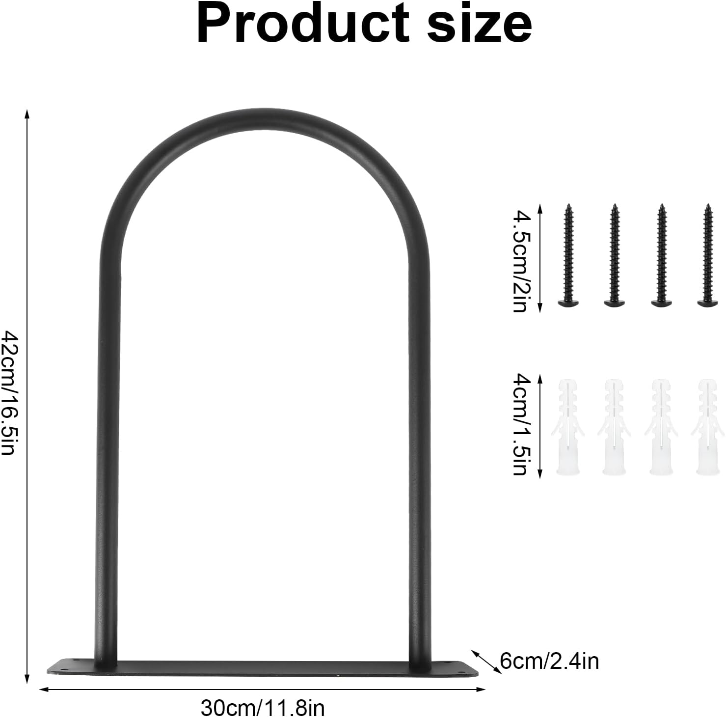 Stability Ball Holder Wall Mount - Heavy Duty Exercise & Yoga Ball Storage Rack for Home, Yoga Studios, and Commercial Gyms - Space-Saving Design for Stability Balls up to 85cm(Black 1-Pack) - Image 7