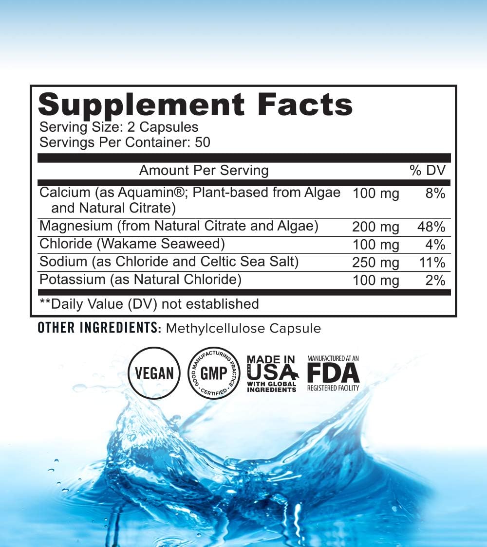 Keto Electrolyte Pills, Hydration and Endurance Supplement with Magnesium, Calcium, Sodium, Potassium, & Chloride (100ct) - Image 2