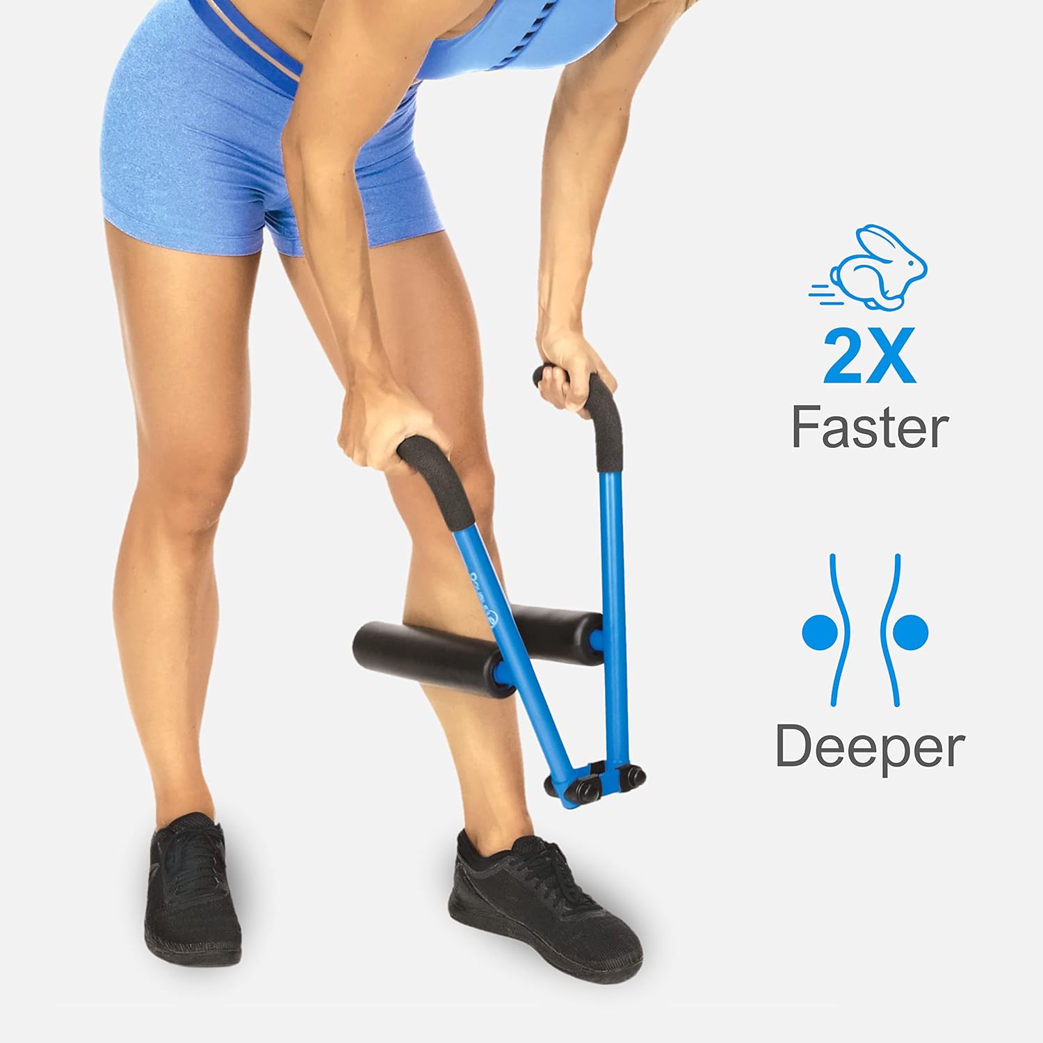 DoubleUP Roller Performance Kit - Muscle Massager with Lever-Action Pressure Control and Quick-Change Rollers - Image 10