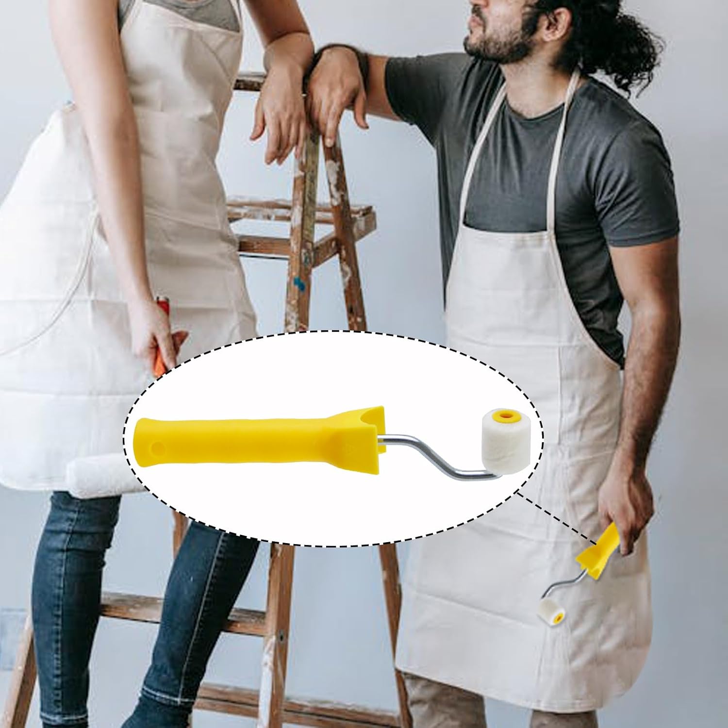 2 Pcs Foam Paint Roller Mini Paint Rollers for Touch up Trim Edge or Corner Extra Small Paint Wool Brushes Tiny Painting Tool for Professional Painting Results 1 Inch Roller - Image 6