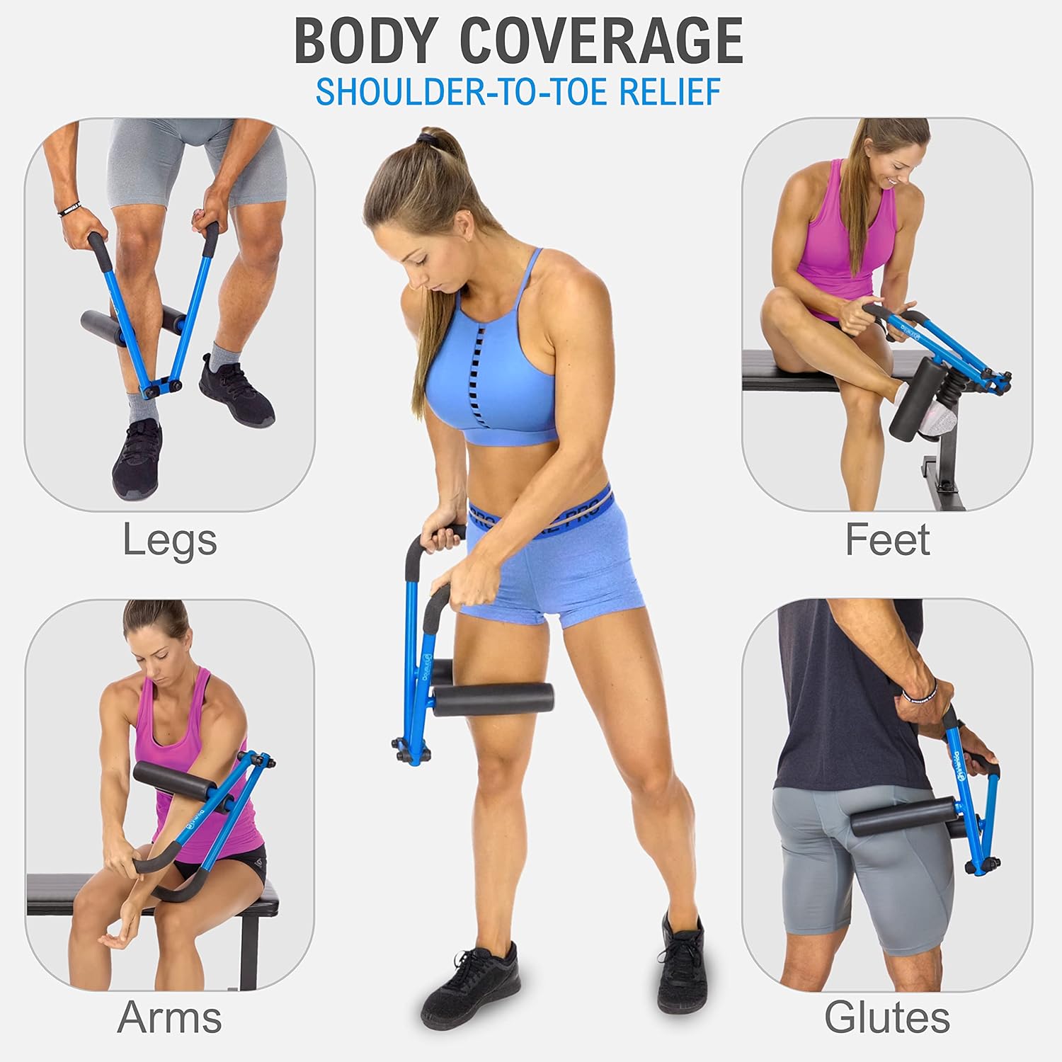 DoubleUP Roller Performance Kit - Muscle Massager with Lever-Action Pressure Control and Quick-Change Rollers - Image 4