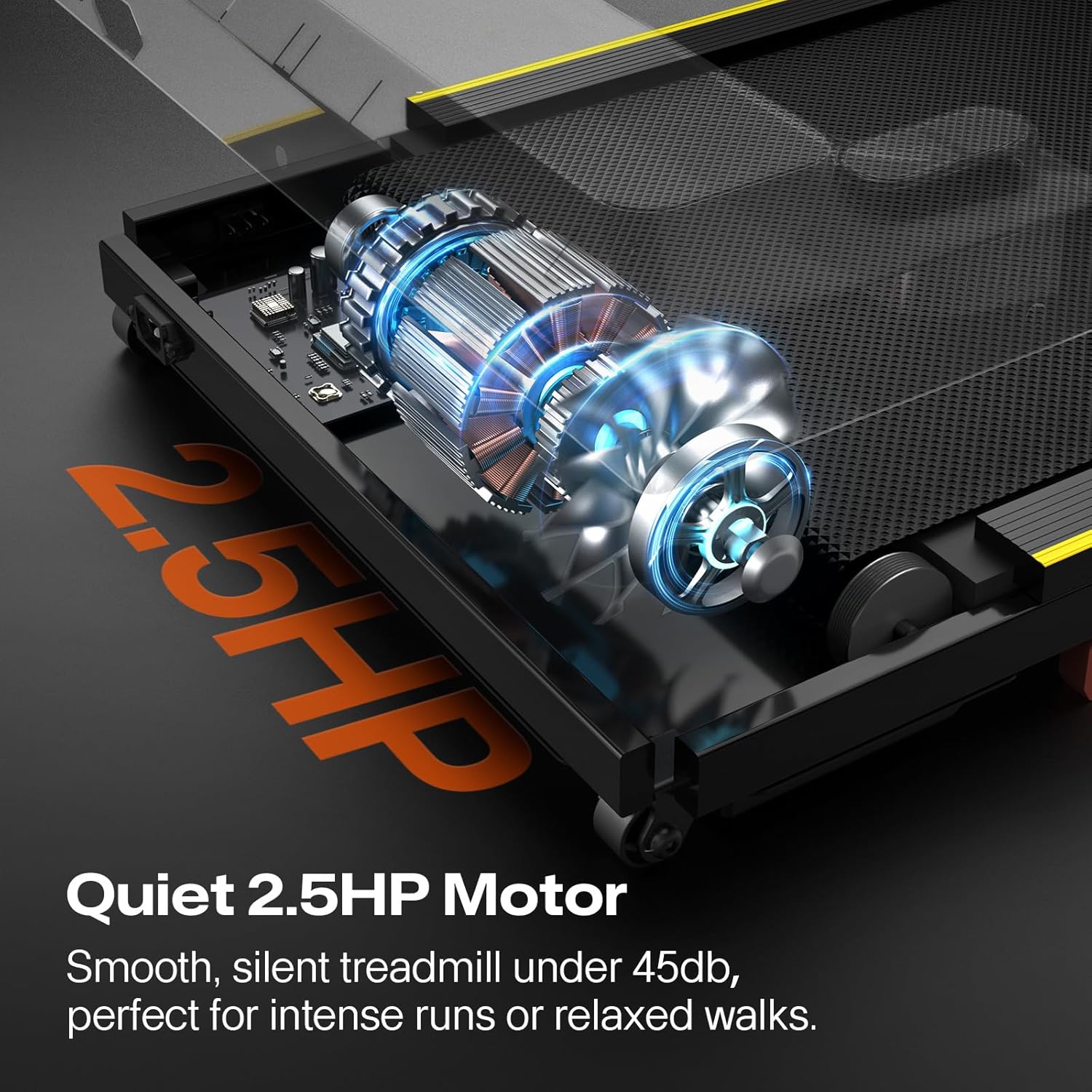 Smart Walking Pad with App & Remote Control, 3-in-1 Under Desk Treadmill, Compact & Quiet Treadmill for Home Office, Double Shock Absorption, No Assembly Needed - Image 6