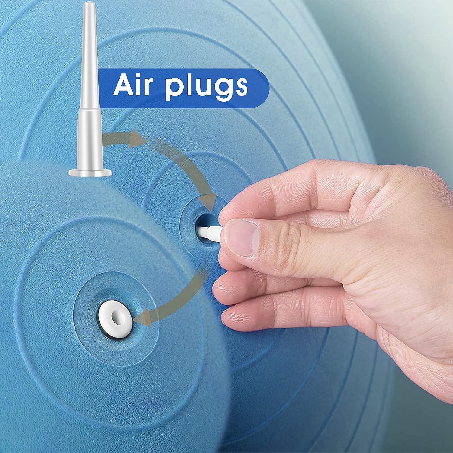 Yoga Ball Fitness Exercise Ball Air Stopper Plug Pin Adapter Kit, Exercise Ball Plug Replacement Kit - Image 7