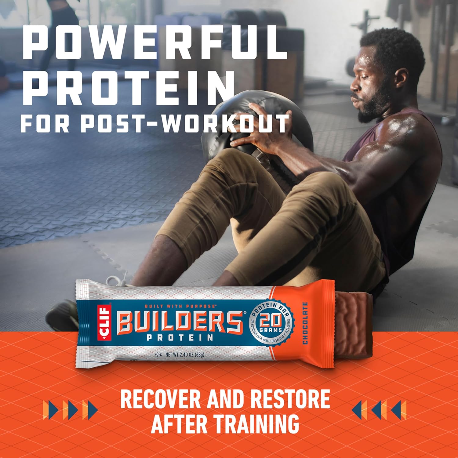 CLIF Builders - Chocolate Flavor - Protein Bars - Gluten-Free - Non-GMO - Low Glycemic - 20g Protein - 2.4 oz. (12 Count) - Image 6