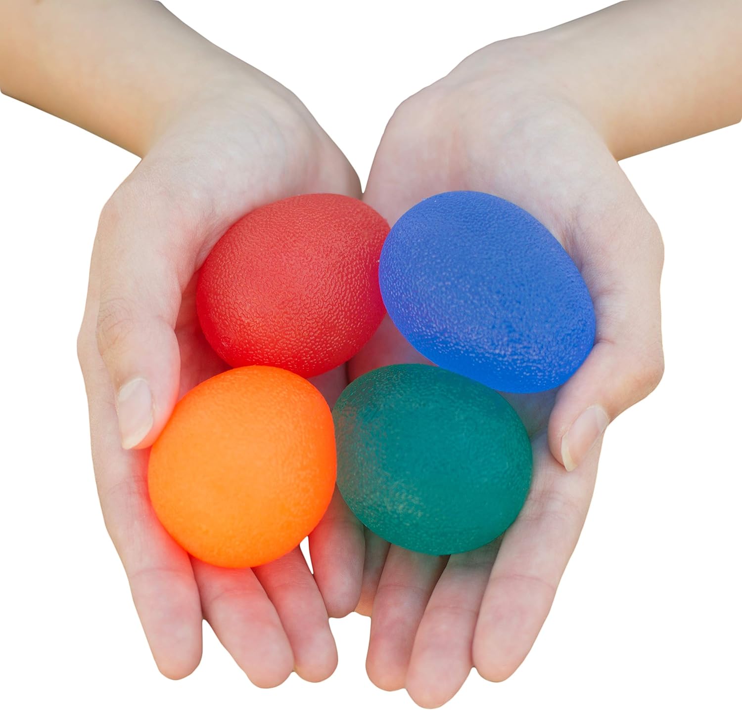 RMS 4-Pack Hand Exercise Balls - Physical & Occupational Therapy Kit for Strengthening Grip & Reducing Stiffness - Arthritis Pain Relief Exerciser for Rehabilitation, Fidget, Stress Relief - Image 2