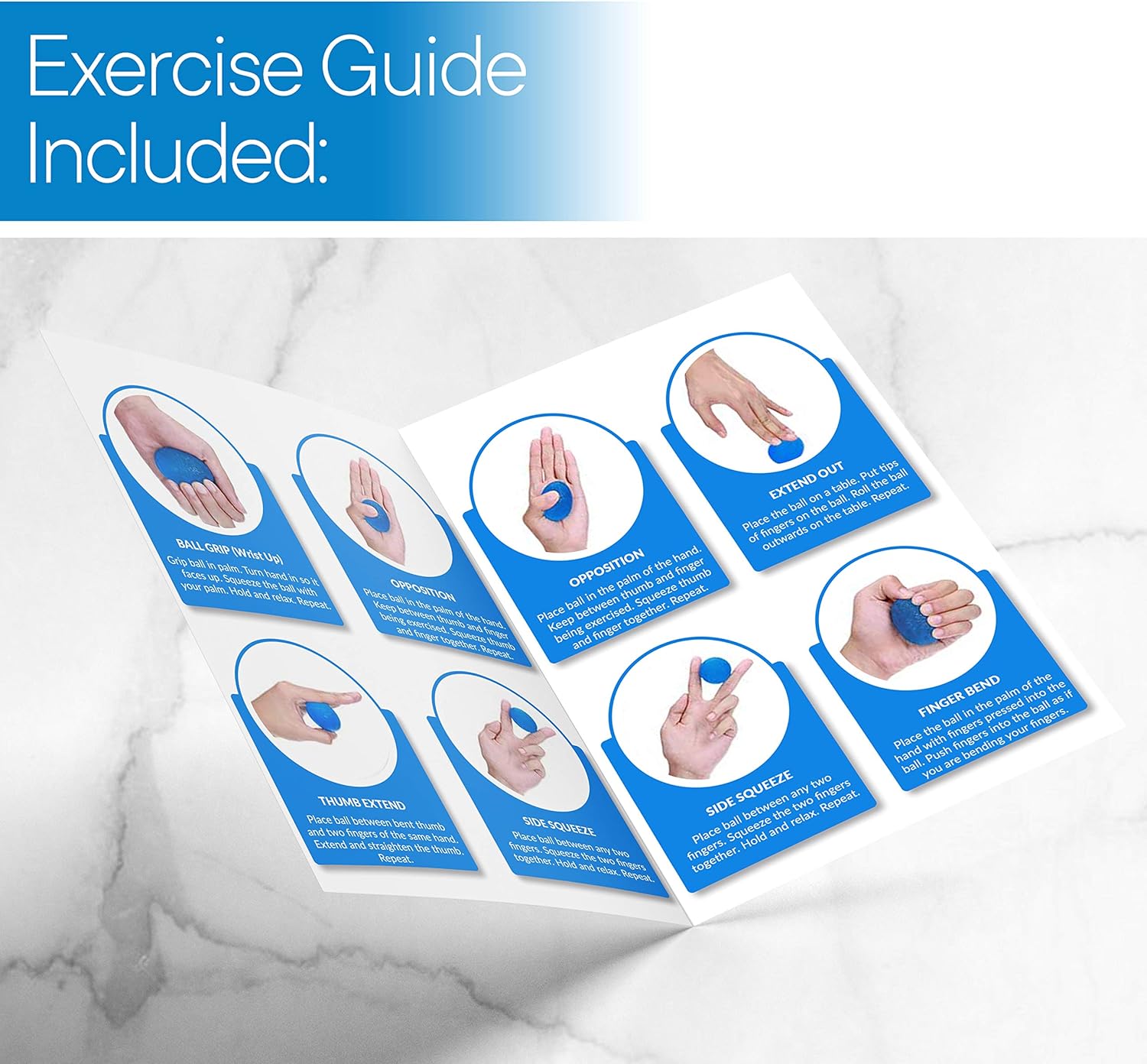 RMS 4-Pack Hand Exercise Balls - Physical & Occupational Therapy Kit for Strengthening Grip & Reducing Stiffness - Arthritis Pain Relief Exerciser for Rehabilitation, Fidget, Stress Relief - Image 8