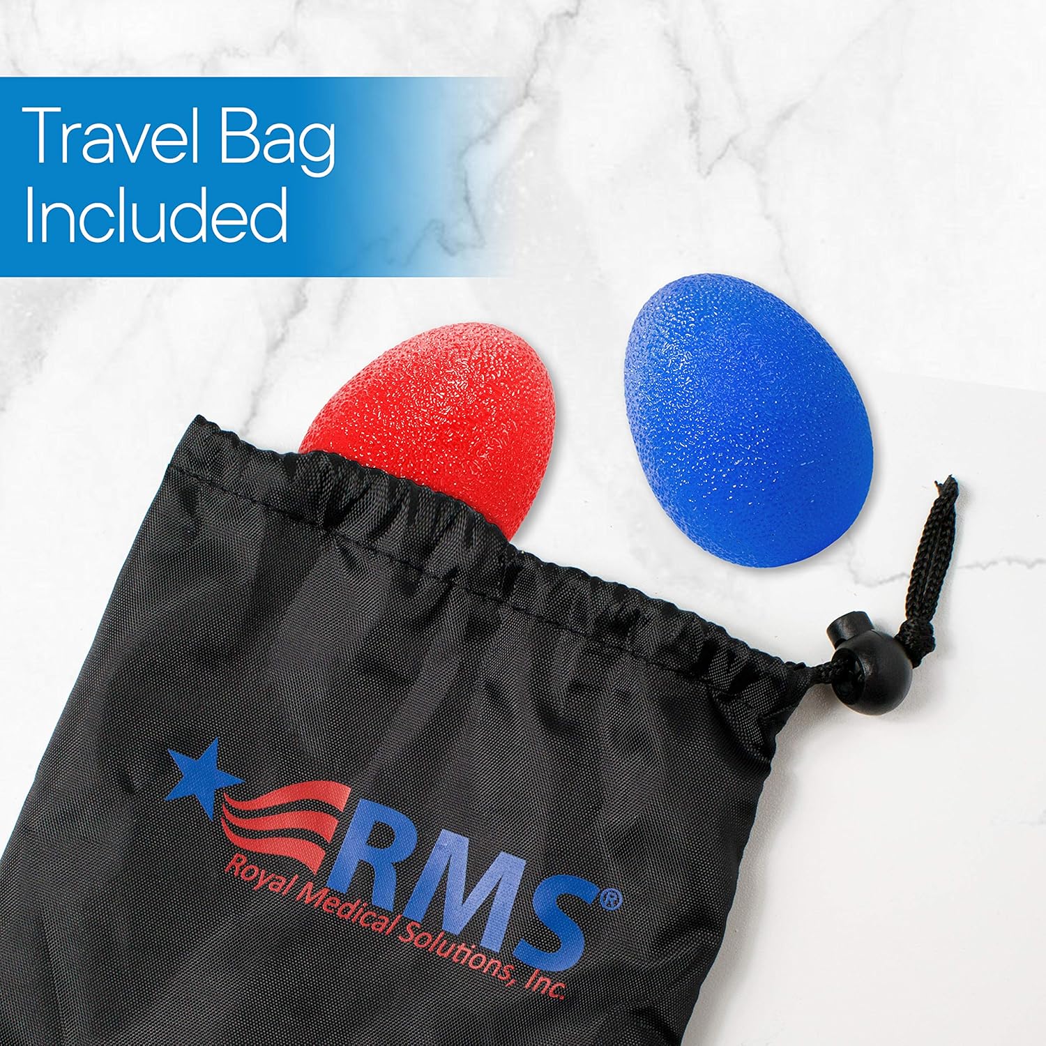 RMS 4-Pack Hand Exercise Balls - Physical & Occupational Therapy Kit for Strengthening Grip & Reducing Stiffness - Arthritis Pain Relief Exerciser for Rehabilitation, Fidget, Stress Relief - Image 7