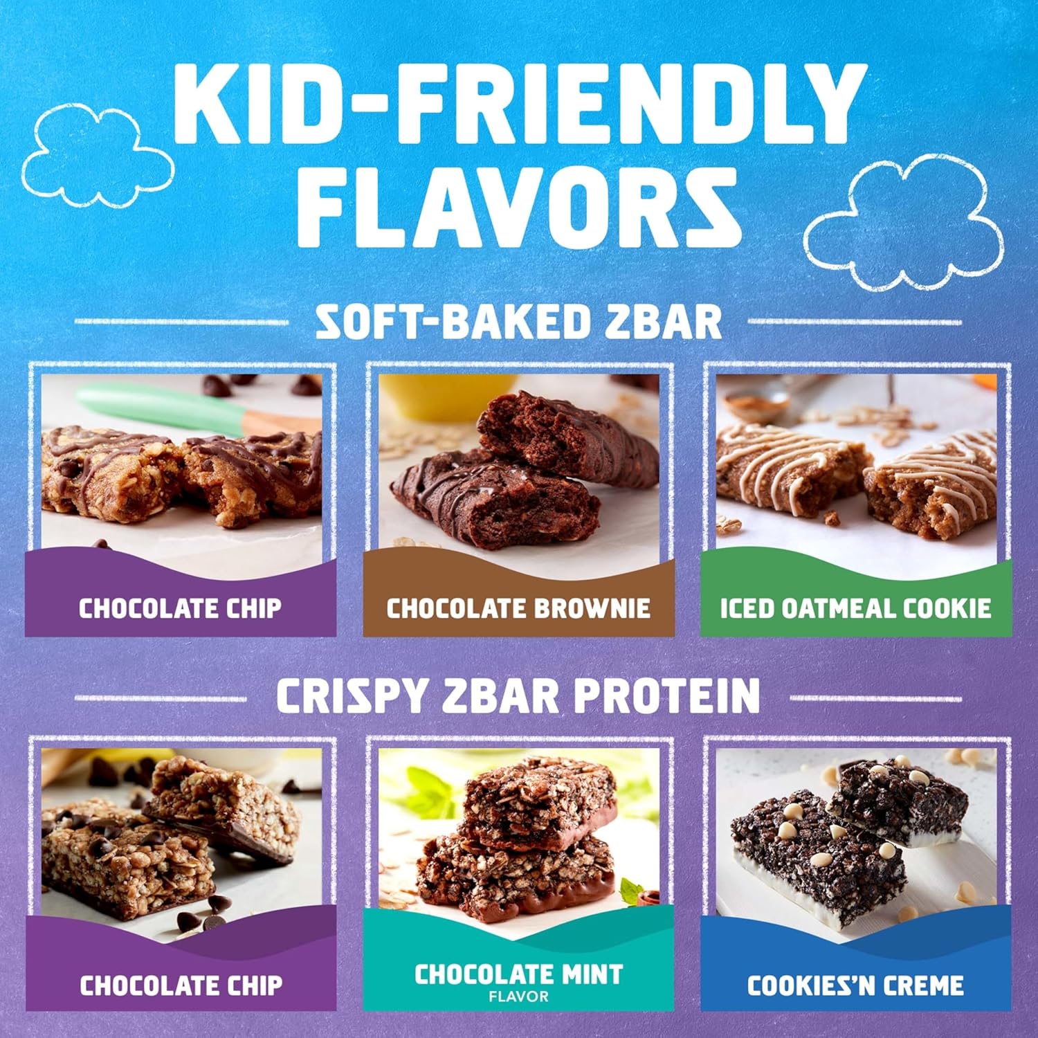 CLIF Kid Zbar and Zbar Protein - Variety Pack - Whole Grain Snack Bars - Made with Organic Oats - Non-GMO - 1.27 oz. (16 Count) - Image 4