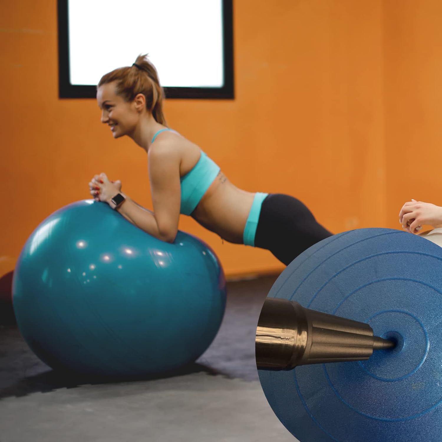 Hand Air Pump,Two-Way Hand Yoga Ball Pump, 9 Inch Double Action Hand Pump Inflator for Exercise Balls, Swimming Ring,Balloons and Inflatable Balls - Image 6