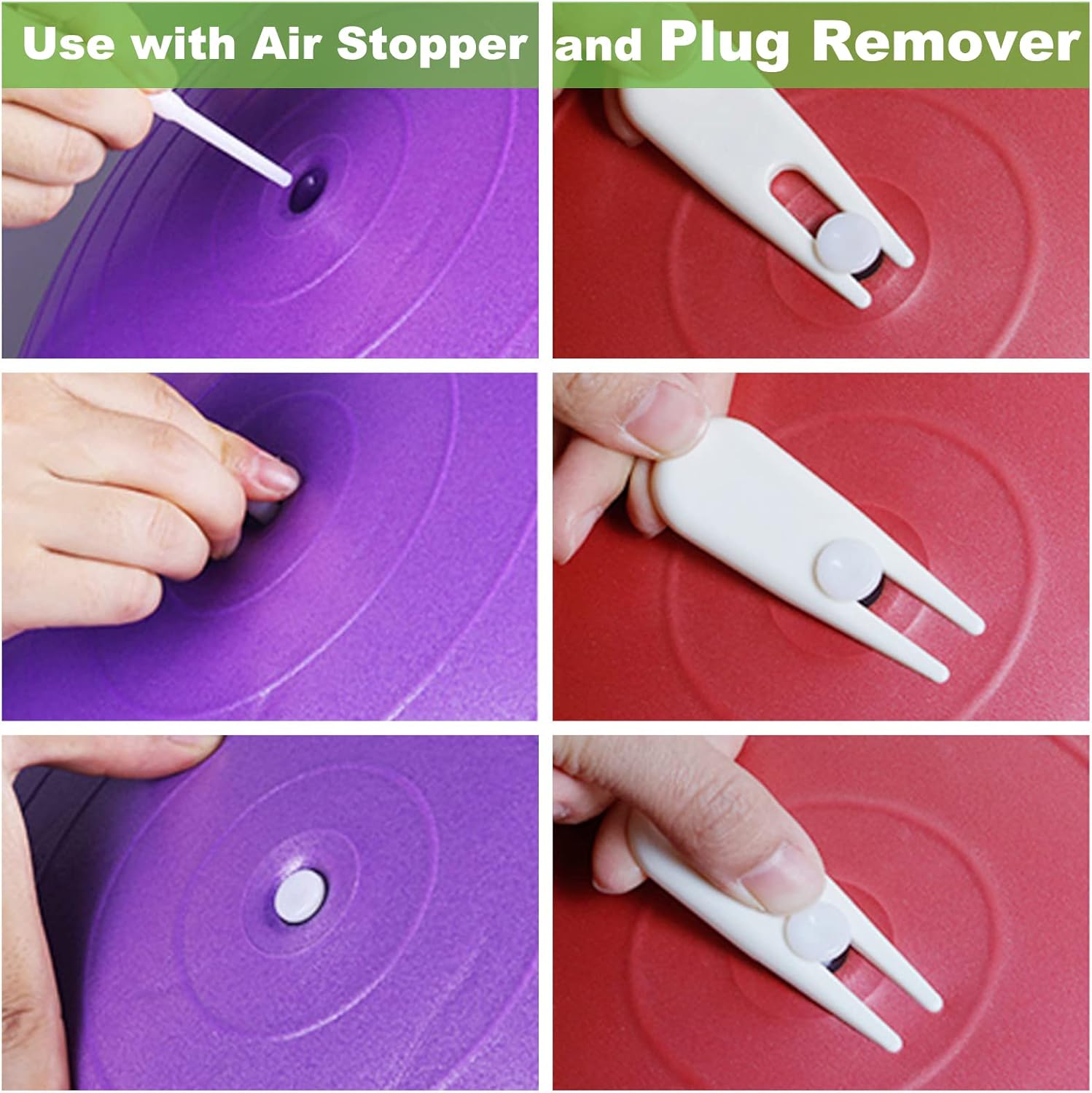 Hand Air Pump,Two-Way Hand Yoga Ball Pump, 9 Inch Double Action Hand Pump Inflator for Exercise Balls, Swimming Ring,Balloons and Inflatable Balls - Image 5