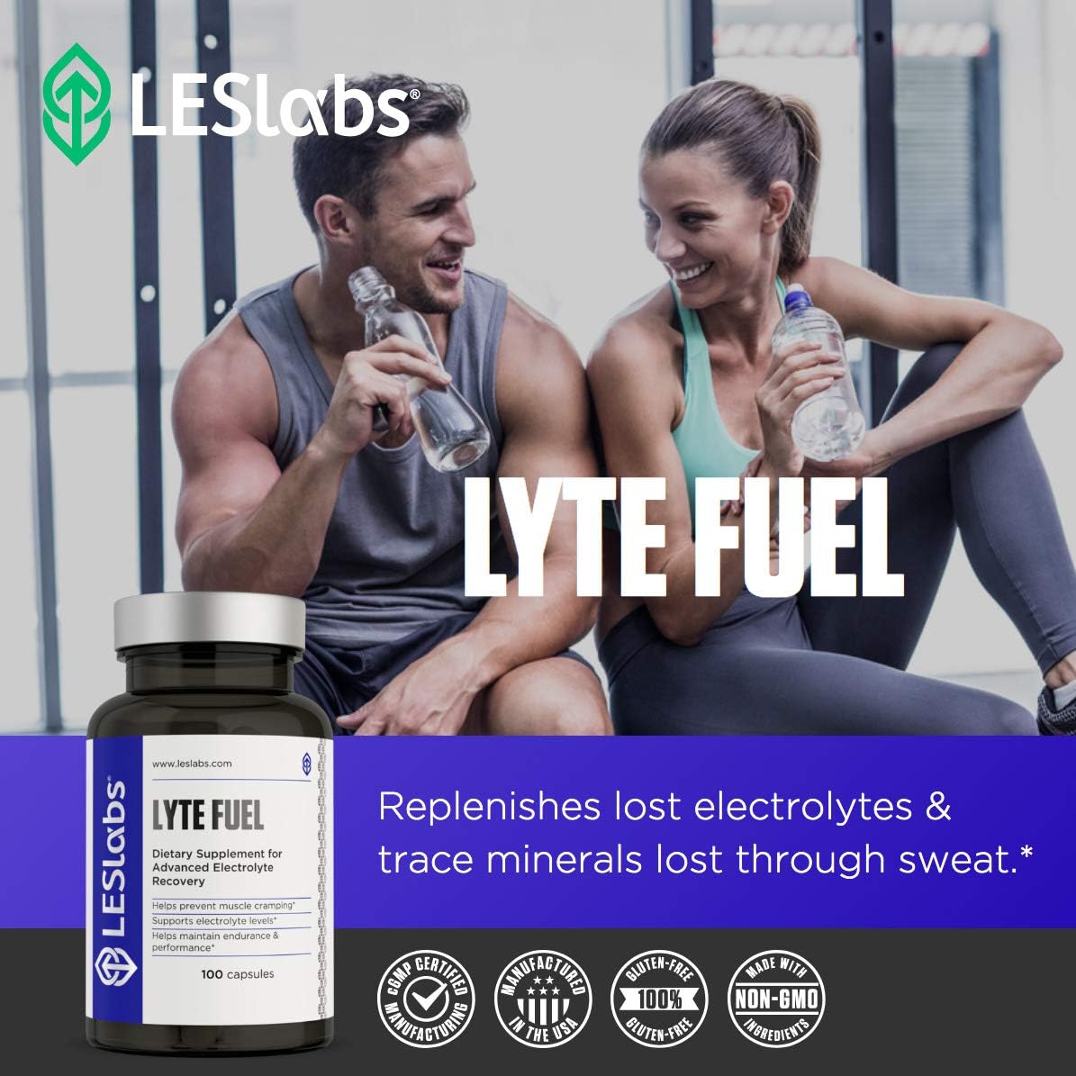 LES Labs Lyte Fuel – Electrolyte Replacement, Endurance, Performance, Muscle Cramping & Keto Support – Magnesium, Zinc, Potassium & Chromium – Non-GMO Supplement – 100 Capsules - Image 5