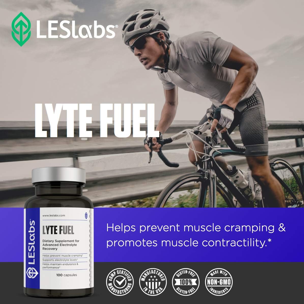 LES Labs Lyte Fuel – Electrolyte Replacement, Endurance, Performance, Muscle Cramping & Keto Support – Magnesium, Zinc, Potassium & Chromium – Non-GMO Supplement – 100 Capsules - Image 6